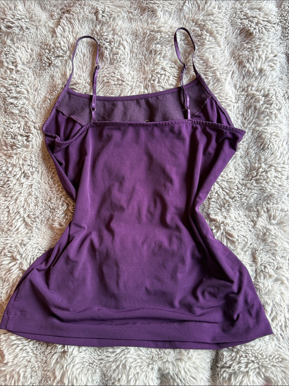 The Limited Purple Satin-Trim Spaghetti Strap Camisole - Picture 2 of 3